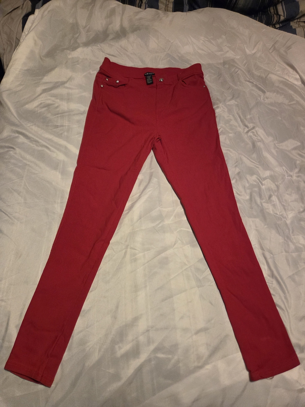 Bae City Vibrant Red High-Stretch crop pants Womens 1xl